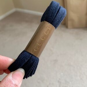 Authentic GUCCI Navy Blue Shoe Laces for Sneakers